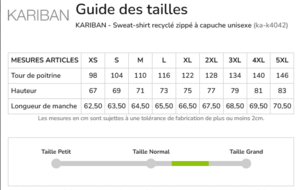 Veste zippé capuche unisexe